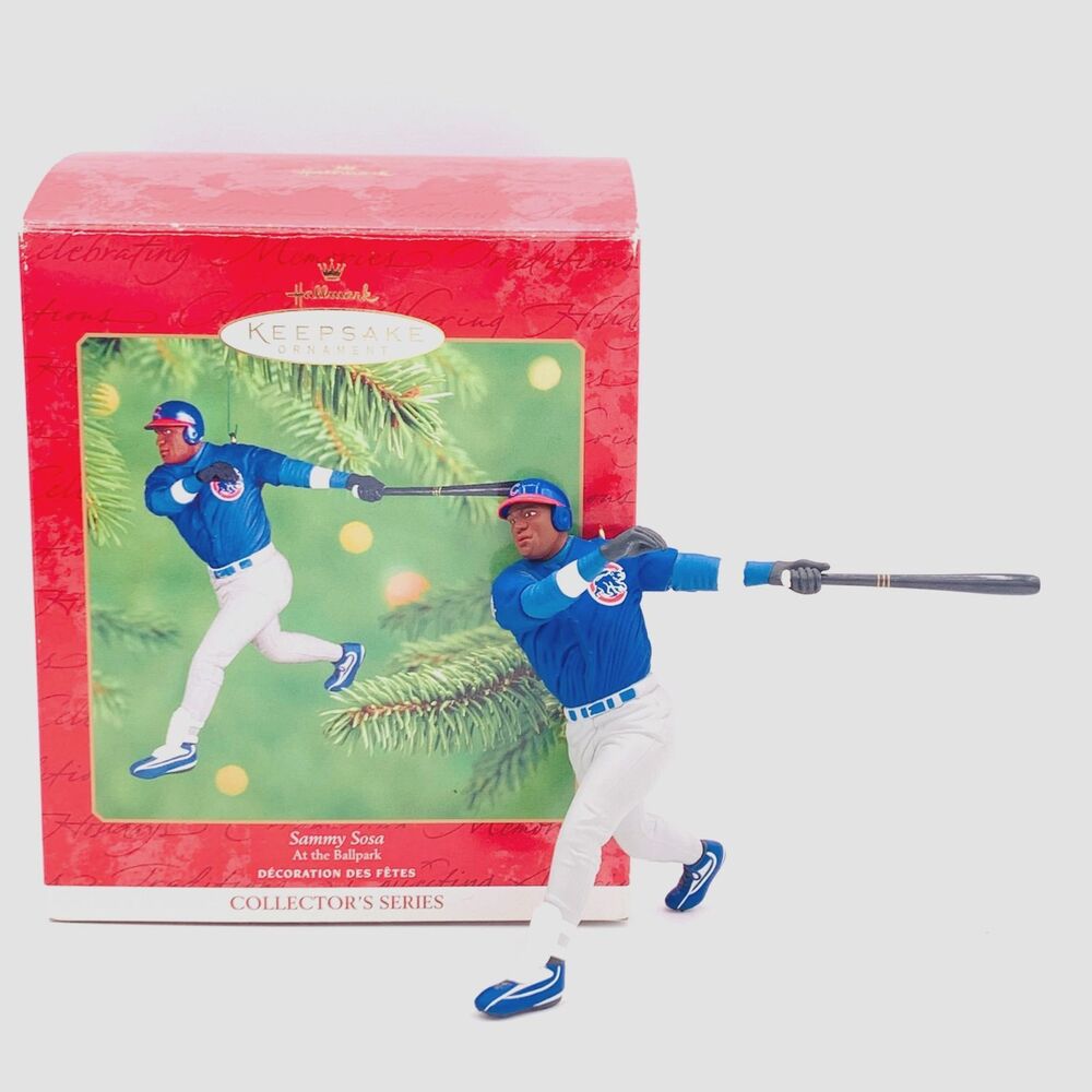 Sammy Sosa Chicago Cubs MLB Baseball 2001 Hallmark Keepsake Christmas Ornament